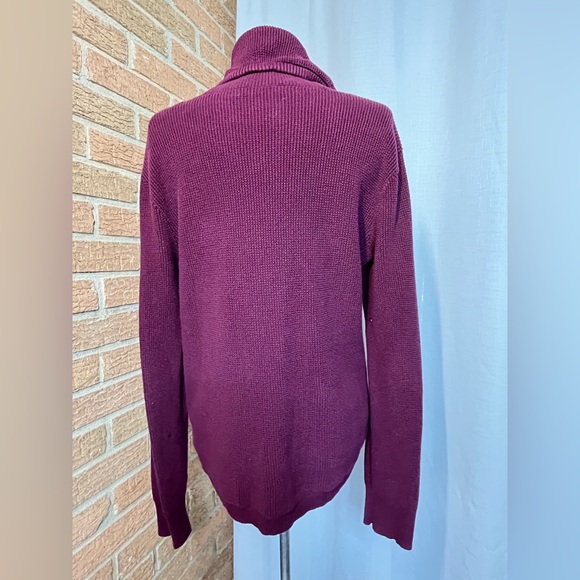 Lauren RL maroon waffle knit cowl neck sweater - XL - Picture 8 of 10